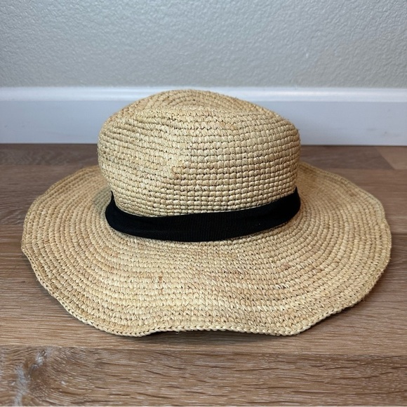 J. Crew 100% Rafia Women's Packable Straw Hat, Size M/L - Picture 4 of 13
